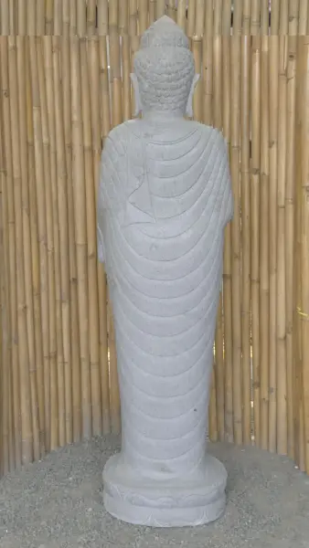 Product image 7 of the product “Standing Buddha - Abhaya mudra made of Riverstone, ca. 179 cm High ”